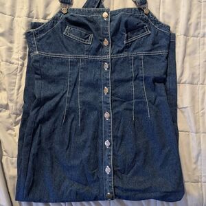 Paris Blues Denim Overall Maxi Dress